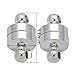 Linsoir Beads 10 Sets Small Strong Magnetic Barrel Clasps Magnetic Fasteners Perfect for Arthritis Person 6mmX11mm Rhodium Finish