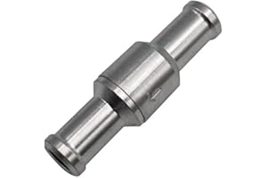 BTuregsau 10mm Check Valve Brake Servo Booster No Return Inline One Way Valve Non Return Valve Vacuum Hose Aluminum Valve