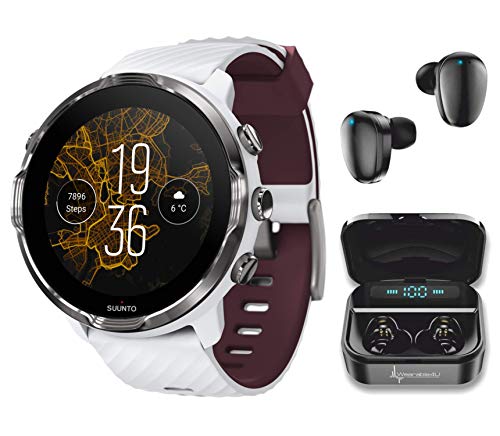 ایگرد | قیمت و خرید Suunto 7 White Burgundy GPS Sports Smartwatch with  Wearable4U Earbuds Power Bundle