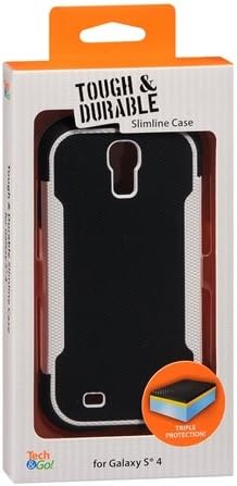 Tech &amp; Go Signature Series Galaxy S 4 Slimline ShockCase, Black/White