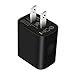 USB Wall Charger 2.1A Dual USB Charger Adapter Quick Charger for iPhone X 8/7/6 Plus SE/5S/4S,iPad, iPod, Samsung Galaxy S7/S6/S5 Edge, LG, HTC, Huawei, Moto, Kindle and More (Black)