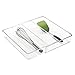mDesign Set of 2 Drawer Inserts - Extendable Cutlery Tray for Kitchen Utensils such as Cooking Spoons, Spatulas & Whisks - Customisable: 3 to 4 Compartments - Clear