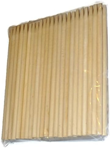 Amazon Com Candy Apple Sticks Wood Skewers Corn Dog Sticks Semipointed 100ct 6 X 1 4 Qty100 Candy Making Molds Kitchen Dining