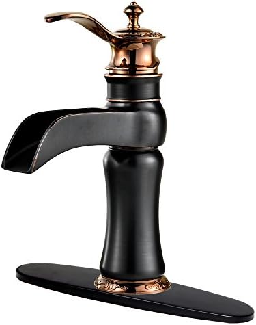 MYHB Bathroom Vanity Basin Sink Waterfall Faucet Single Handle Lever Mixer Tap (ORB-DS002)
