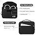 Electronics Bag, Jelly Comb Electronic Accessories Travel Cable Organizer Waterproof Cord Storage Bag for Cables, iPad (Up to 11''),Power Bank, USB Flash Drive and More-(All Black)