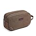 TOUPONS Men's Travel Toiletry Organizer Bag Canvas Shaving Dopp Kit TSA Approved (Coffee)