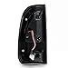 Xtune 1997-2003 F150, 1999-2007 F250/F350 Black Fiber-Optic-Light-Bar LED Tail Lights 2000 2001 2002 2003 Pair L+R