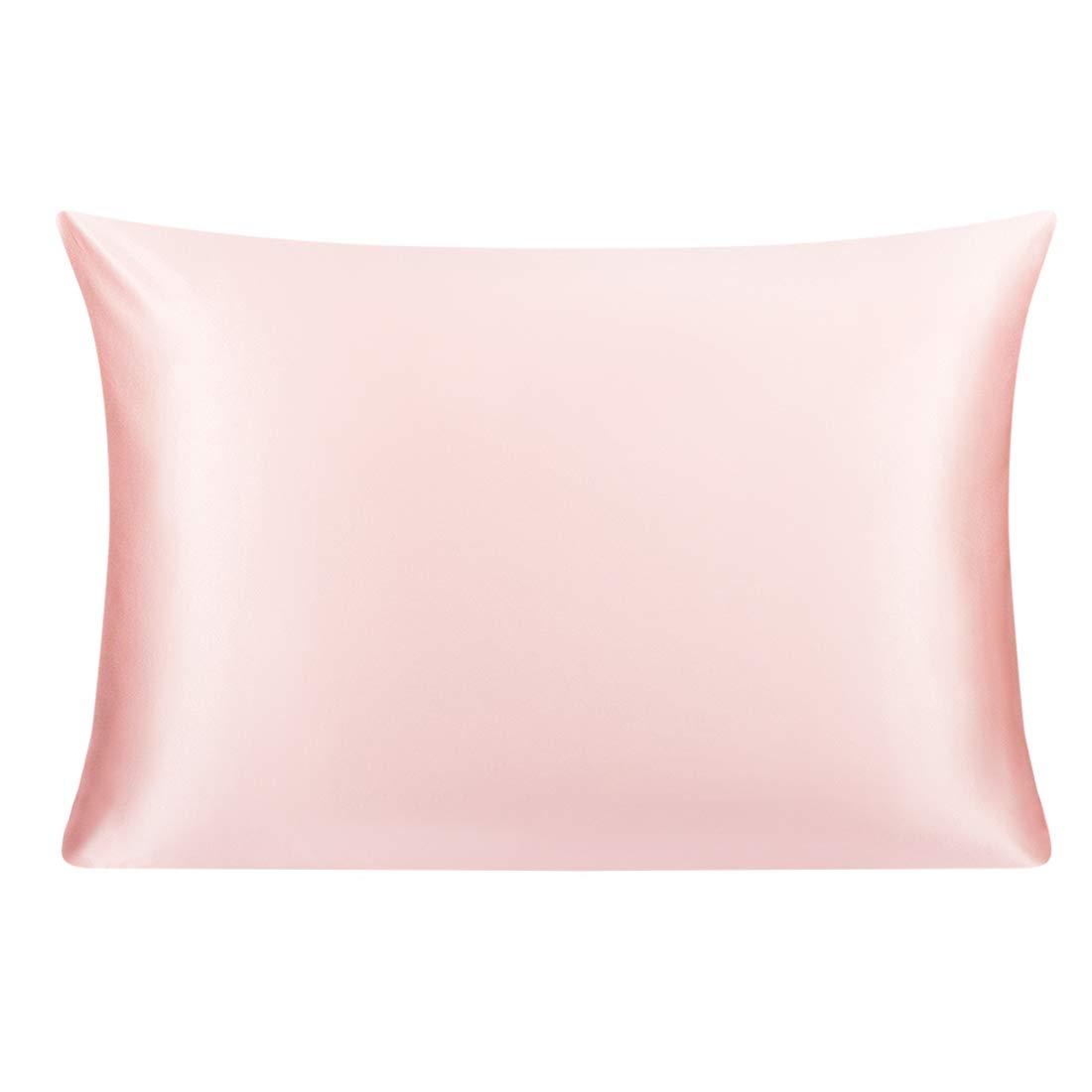 PiccoCasa Silk Pillowcase for Hair and Skin, Both Sides 25 Momme Grade 6A Pure Silk, Silk Pillow Case with Envelope Closure,1Pc Pink 50x65cm