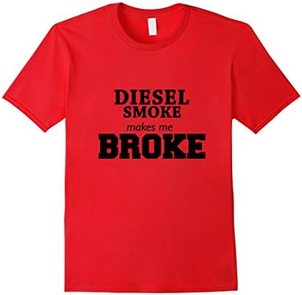 Men's Diesel Smoke Truck T-Shirt Medium Red