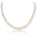 Mytys Choker Necklace for Women Girl Mesh Crystal Charm Chain Necklace Fashion Bracelet Jewelry Set