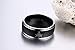 8MM Titanium 2 Tone Black Plated Domed Masonic Ring Bands for Freemason, Size 9