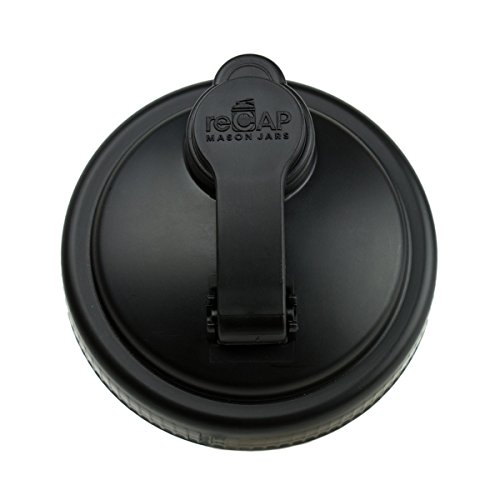 reCAP Mason Jars POUR, Wide Mouth, Canning Jar Lids, Black 4 Import