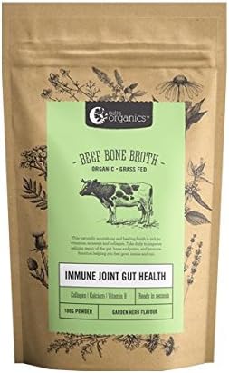 Beef Bone Broth Powder with Garden Herbs - 48 Hour Slow Cooked For Max Nutrients & 100% Grass-Fed Beef - Helps Reduce Inflammation, Packed With Collagen, Supports Immune Health - Bone Broth