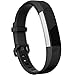 Maledan For Fitbit Alta HR and Alta Bands, Replacement Accessories Wristbands for Fitbit Alta and Alta HR, Black White Gray Large