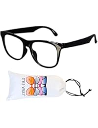 Kd210-VP Kids infant baby toddlers 0~3 year old 80s retro Glasses hipster Sunglasses (black/clear)