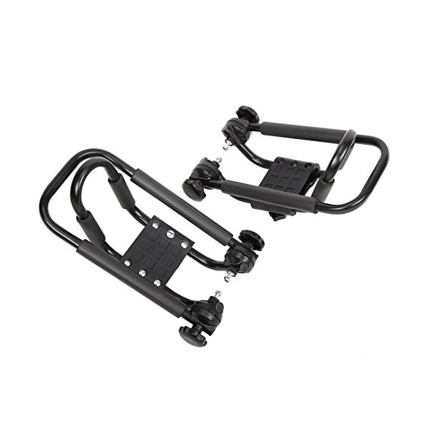 1-Pair-Folding-Kayak-Carrier-Boat-Canoe-Rack-Snowboard-J-Bar-Roof-Top-Mounted