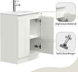 BELOFAY 500mm Floor Standing Vanity Unit with Basin Denvor White view 6