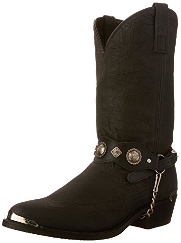 Dingo Men's Concho Strap 12" Boot,Black,11.5 D(M) US
