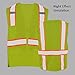 SHORFUNE High Visibility Mesh Safety Vest with 10 Pockets, Mic Tabs, Zipper and Reflective Strips, Reflective Construction Vest for Men and Women, ANSI/ISEA Standards, Yellow, XL