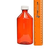 Amexdrug Oval Plastic Bottles - 12 oz - Amber