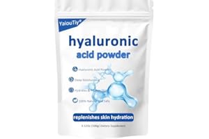 YAIOUTIY Hyaluronic Acid Powder – Ultra-Low Molecular Weight for Deep Skin Hydration | DIY Serums, Creams & Skincare