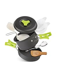 Kit de cocina para acampada, ligero, compacto y du