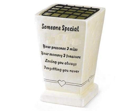 Someone Very Special Verse Graveside Memorial Grave Flower Vase