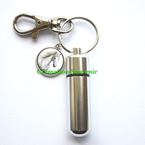 Horse Stainless Steel Cremation Urn keychain-Memorial Keychain-Horse Cremation souvenir-Remembrance Keychain-Sympathy-Urn for Ashes