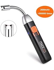 Tacklife Accendino ad Arco Elettrico ELY01, Batteria Ricaricabile 2600mAh, Utilizza più di 1000 Volte Ciascuna Carica, Collo Lungo Girevole a 360°, Interruttore di Sicurezza, Nessuna Scintilla & Odore