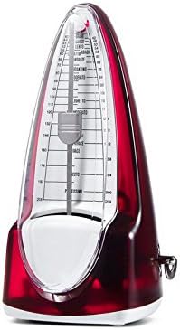 Traditional Triangle Mechanical Metronome with Bell, High Accuracy Tempo Range 40~208bpm for Musicians, Piano Players, by Bravodeal (Red)