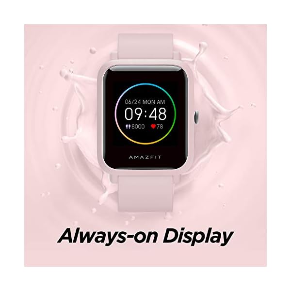 Amazfit-Bip-S-Lite-Smart-Watch-for-Women-Always-on-Display-150-Watch-Faces-Fitness-Watch-Heart-Rate-Sleep-Monitor-Activity-Tracker-14-Sports-Modes-5-ATM-Waterproof-30-Days-Battery-Life-Pink Amazfit Bip S Lite Smart Watch for Women, Always-on Display, 150+ Watch Faces, Fitness Watch Heart Rate, Sleep Monitor…