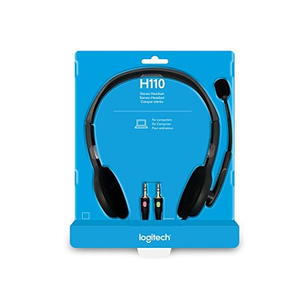 Logitech-H110-Wired-Headset-Stereo-Headphones-with-Noise-Cancelling-Microphone-35-mm-Dual-Audio-Jack-PCMacLaptop-Black Logitech H110 Wired Headset, Stereo Headphones with Noise-Cancelling Microphone, 3.5-mm Dual Audio Jack, PC/Mac/Laptop…
