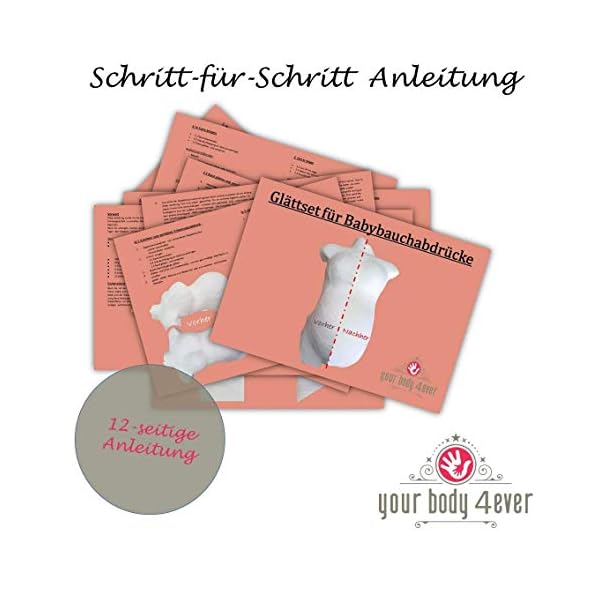 Set zum Glätten & Veredeln | Gipsabdruck Babybauch Veredelung | Flächenveredelung & Glättung für Gipsabdrücke – Bild 4