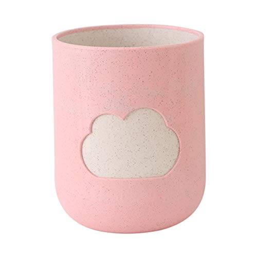 Finance Plan Big Promotion Lovely Cloud Wheat Straw Toothbrush Toothpaste Holder Couple Home Water Cup Pink