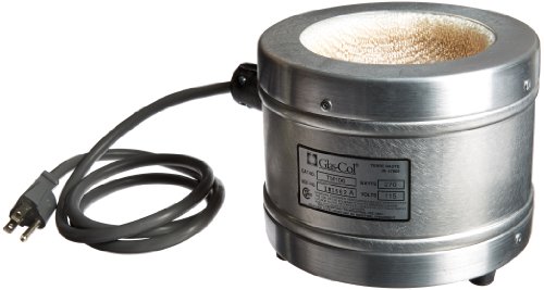 Glas-Col 100B TM106 Series TM Aluminum Housed Mantle for Spherical Flask, 500ml Flask Capacity, 115V