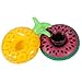 Mingge Inflatable Pool Drink Holder - Fruit Style Cup Holder Float 3 Pineapple And 3 Watermelon (Set of 6)