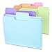 Smead SuperTab File Folder, Oversized 1/3-Cut Tab, Letter Size, Assorted Pastel Colors, 100 per Box (11961), Pack of 1