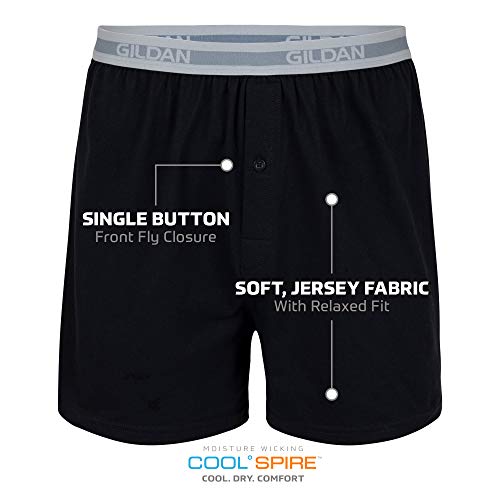 Gildan Men's Knit Boxers Multipack, Black (5 Pack), Medium Pricepulse