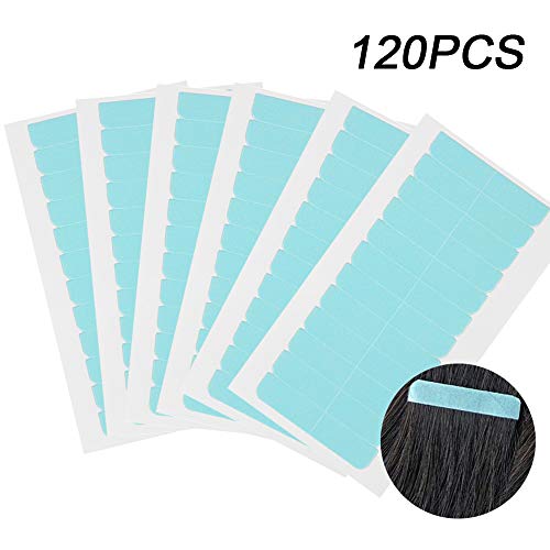 120Pcs Double Sided Hair Tape – EBANKU Hair Extension Tape Tabs Replacement Tape for Hair Extensions Lace Wig Hairpiece Toupee Hair Weft