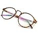PenSee Vintage Inspired Eyeglasses Frame Round Circle Clear Lens Glasses (Fleck)