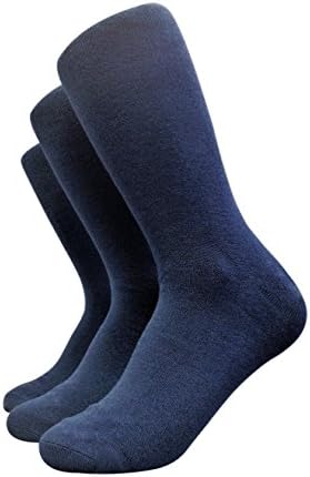 thought - Women's Solid Jackie Plain Bamboo Socks - Pack of 3 Pairs (Denim)
