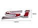 HONDA CIVIC SI TRUNK EMBLEM BADGE - RED W/CHROME TRIM