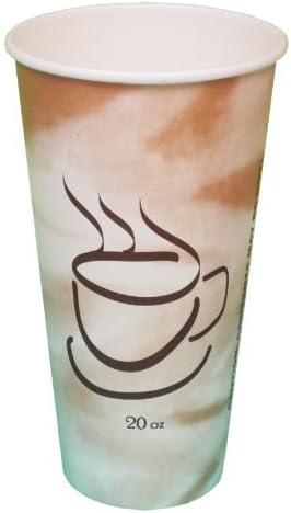 Gogo by crystalware PHC202050CD Paper Hot Cups with Coffee Design, 20 oz. Capacity, Packed 20 Bags of 50 Cups (Pack of 1000)