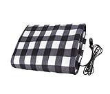 LETTON Car Electric Blanket Safety Low Voltage Heating Blanket Car Fleece Material with Switch Thermostat 12V Electric Warm Blanket