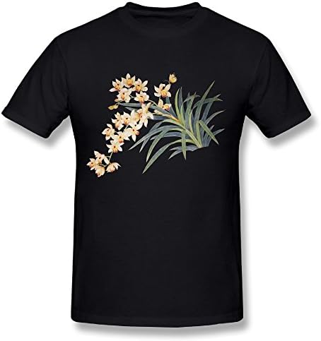 Throair Men's Orchid Short Sleeve O Neck T Shirts L Black