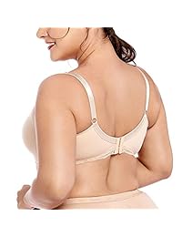 DELIMIRA Women's Lace Soft Wire  Non Padded Full Coverage Cotton Bra Plus Size