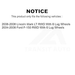 Front Disc Brake Rotors And Hub Assembly Pair For