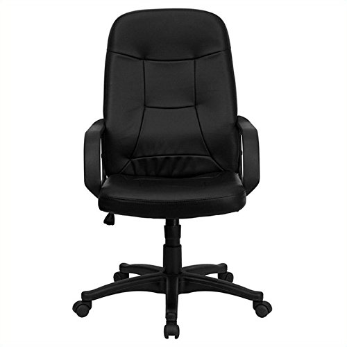 Flash Furniture High Back Black Glove Vinyl Executive Swivel Chair with Arms
