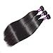 Brazilian 8A Straight Human Hair Bundles 100% Unprocessed Virgin Straight Human Hair Bundle Weave Natural Black Color So Soft No Smell (20)