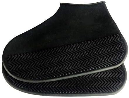 Fyugo™ Waterproof & Rainproof Non Sleep Reusable Water Sand Rain Protective Silicone Shoe Covers (Multi Color Will Ship) (Medium)